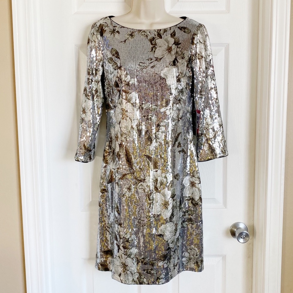 Vince Camuto silver sequin dress 6